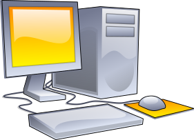 Datei:Desktop computer clipart - Yellow theme.svg